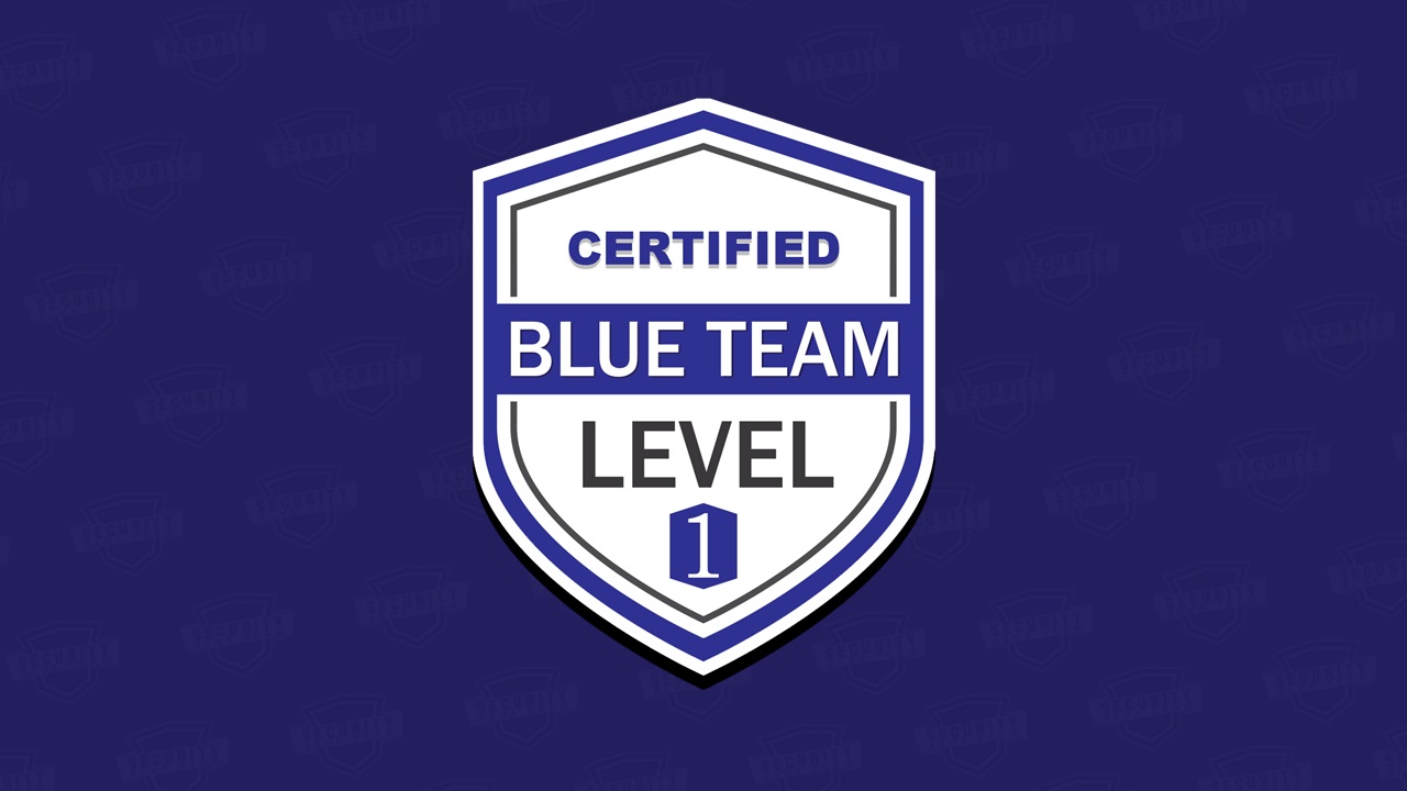 Blue Team Level 1 Certification Cover